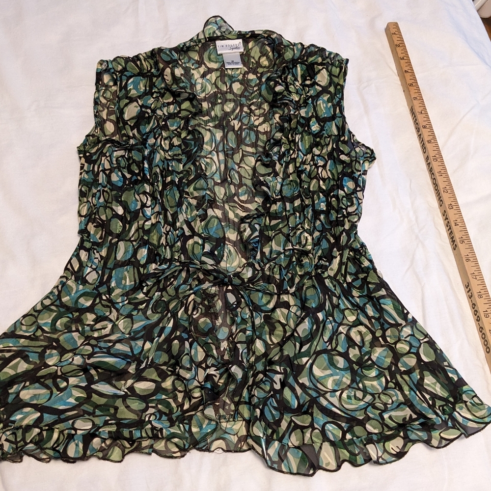 Kim Rogers Colorful Abstract Blouse